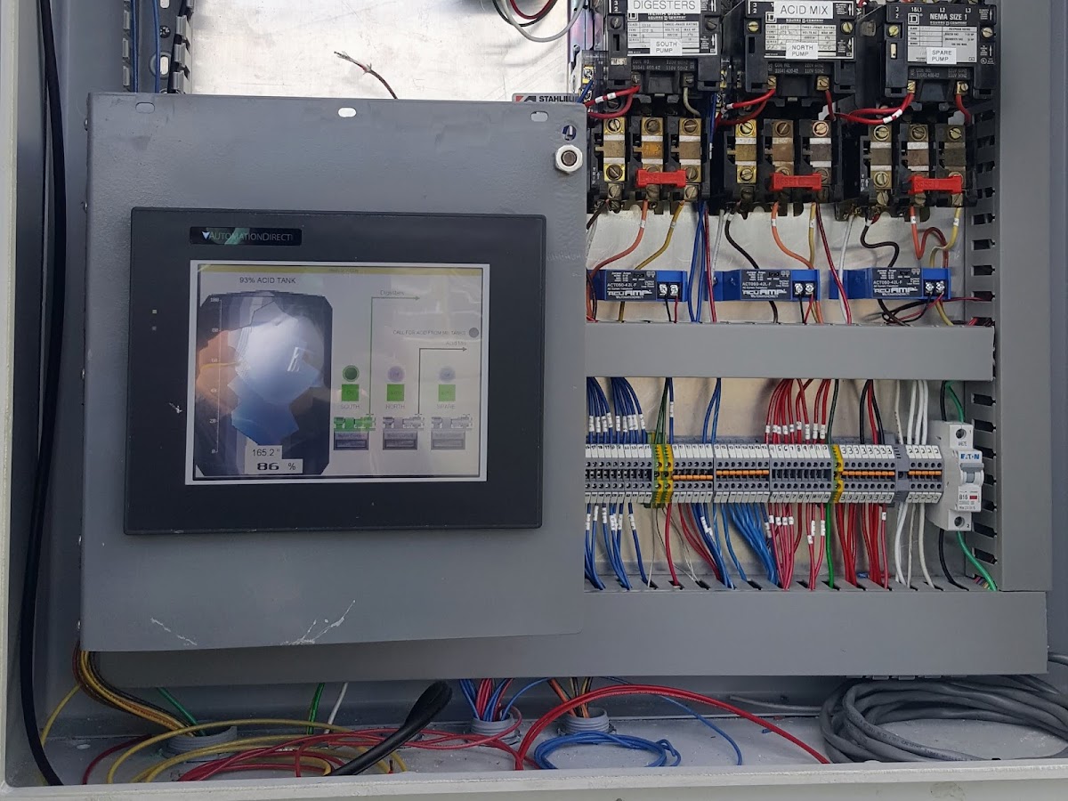 PLC touchscreen control panel